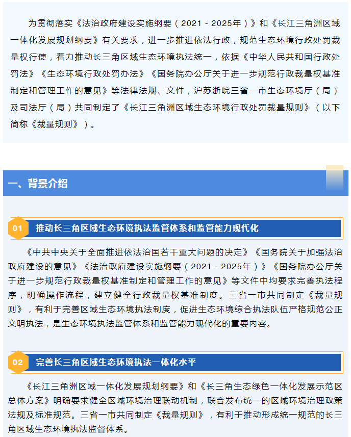 美麗長三角 | 滬蘇浙皖生態(tài)環(huán)境、司法部門聯(lián)合制定生態(tài)環(huán)境行政處罰裁量規(guī)則